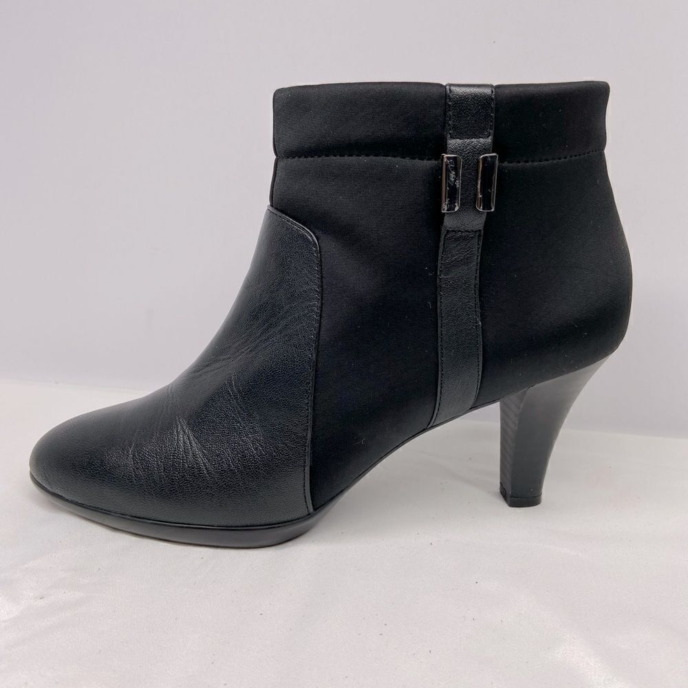 Alfani StepNFlex NWOB Leather/Manmade Upper, Heeled,  Black Ankle Booties 8.5M